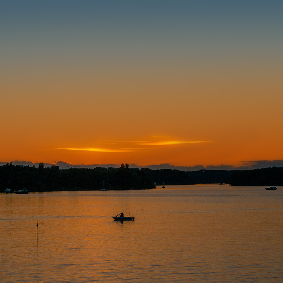 Jungfernsee in der Abenddämmerung