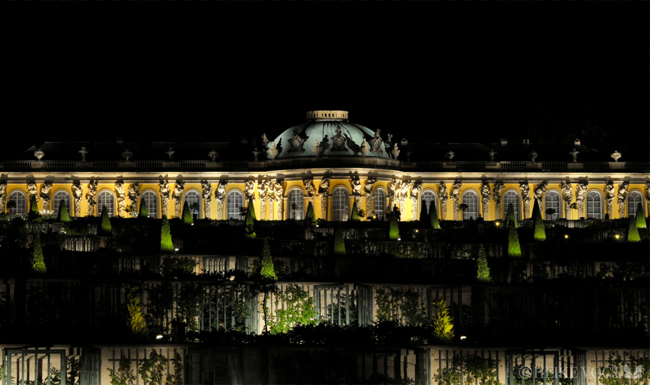Schloss Sanssouci während der Potsdamer Schlössernacht